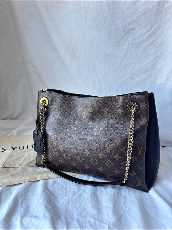Louis Vuitton Handbags - Louis Vuitton Surene MM Monogram Shoulder Bag in Brown & Black Like New